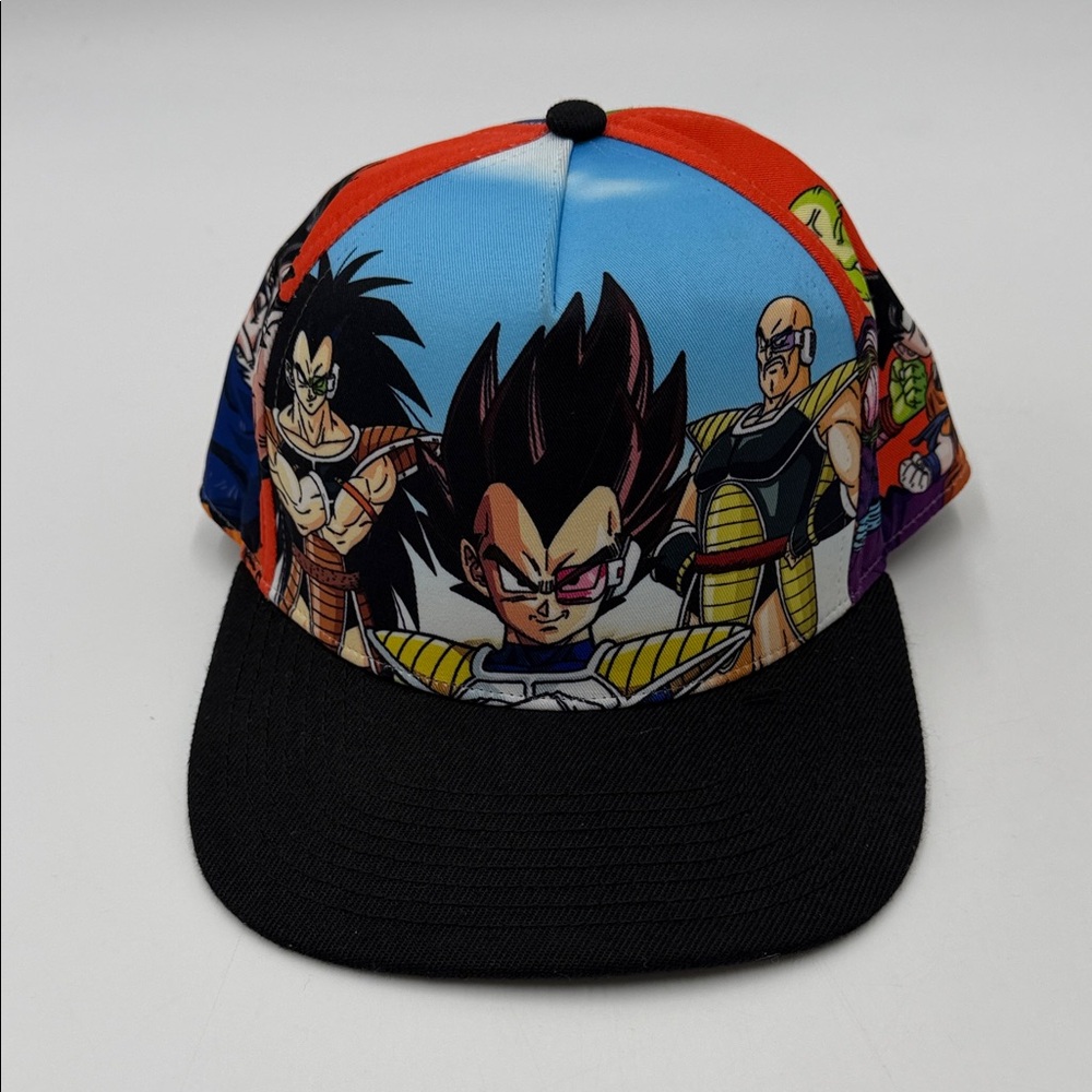 Dragon Ball Z Anime Vegeta Saga Character Panel Flatbill Snapback Bioworld Cap